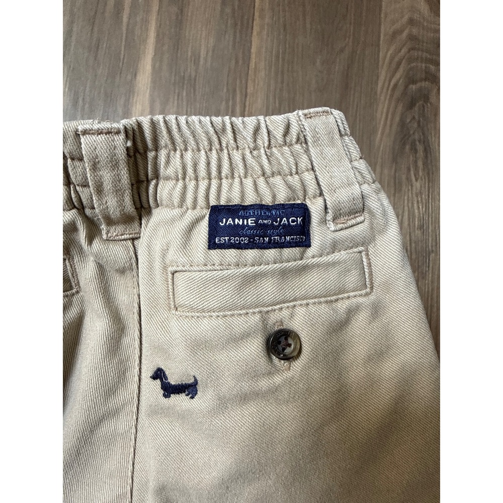 Janie and Jack Embroidered Dachshund Khaki Pants Baby Boy 3-6 Months Preppy‎ - Picture 5 of 6